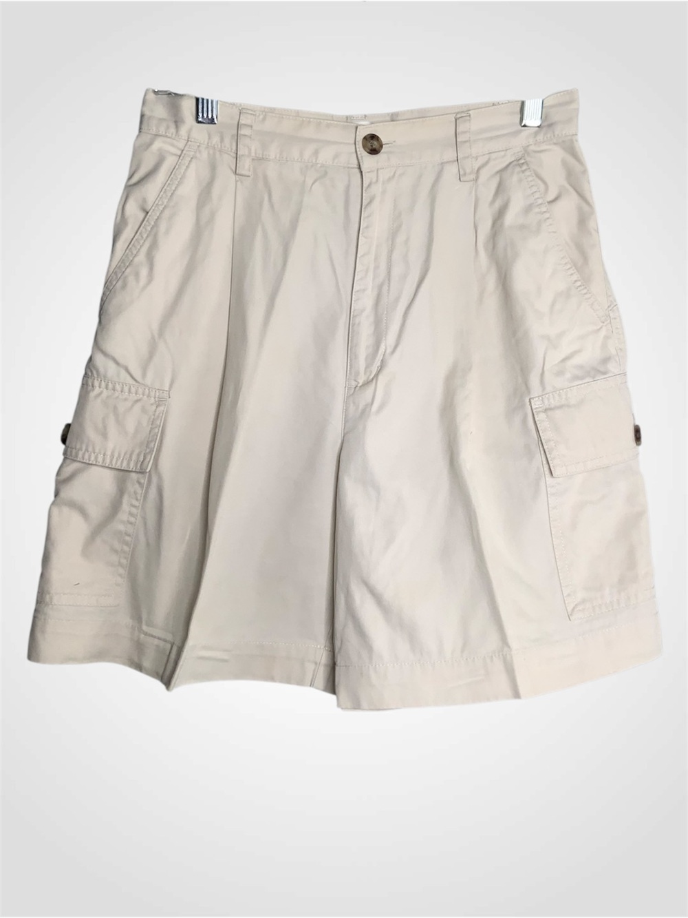 Talbots Beige Cotton Cargo Shorts - Light Neutral - Size 8